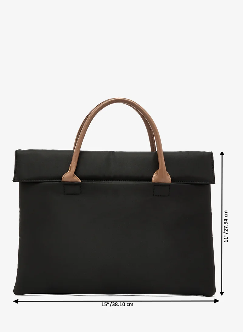 ELLA Black Detail laptop Bag With Top Handle for Women | Best Price UAE